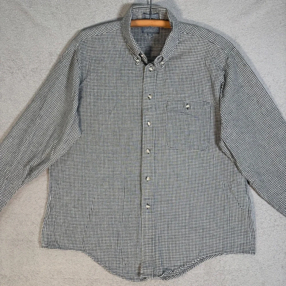 Lord and Taylor Flannel Shirt Mens XL Gingham Check‎ Button Down 100% Cotton - Picture 4 of 10